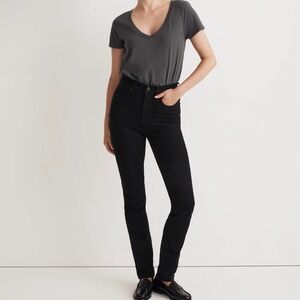 Madewell Tall Stovepipe Jeans in Black Rinse Wash Size 23 T New With Tags!